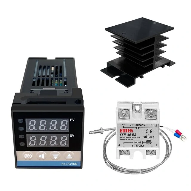 Upgrade REX-C100 Digital PID Temperature Controller Thermostat SSR output Max.40A SSR Relay K Thermocouple Probe High Quality — Pricio