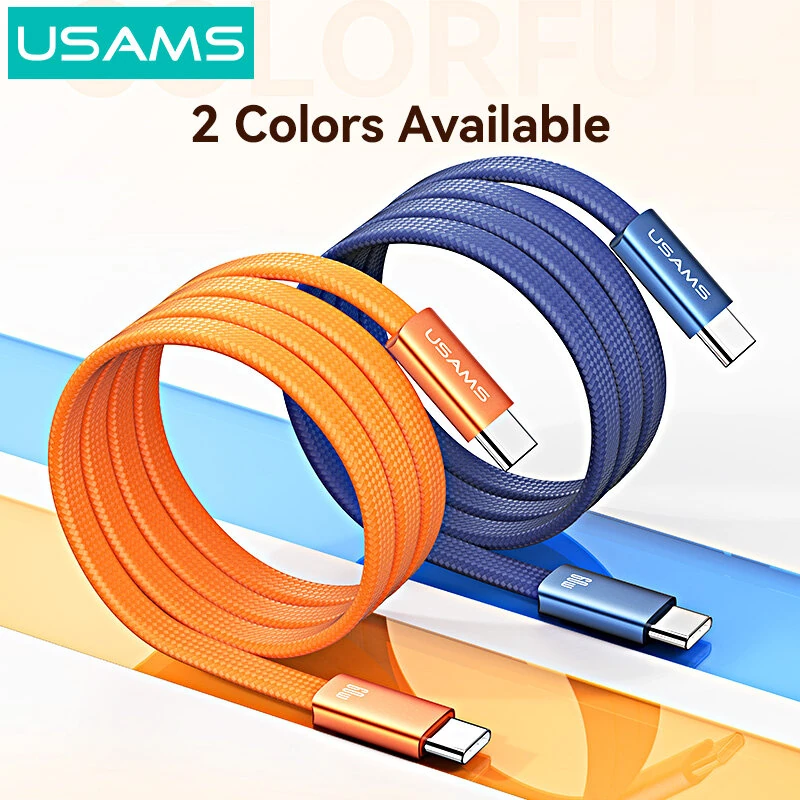 USAMS SJ783 U96 3A PD 60W Type-C to Type-C Cable PD QC AFC FCP Fast Charging Data Transmission Copper Core Line 1.2M Long for iPhone 17 17Pro 16 Pro Max 15 14 for Huawei Mate XTs for OPPO — view 7