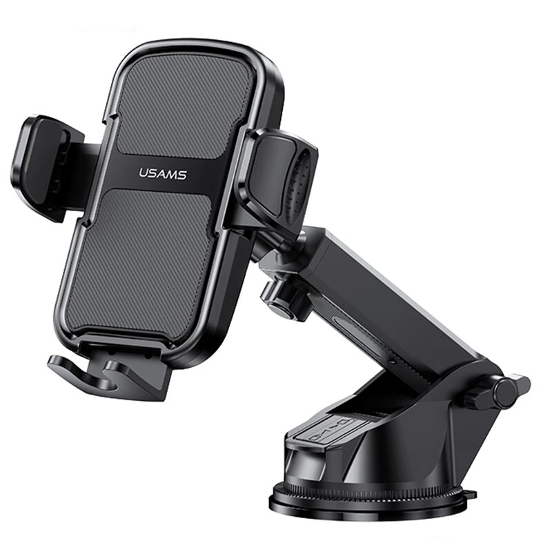 USAMS ZJ086 Car Phone Holder 360° Rotation Strong Suction Mount Holder Universal Adjustable for All Smartphones 4.5-6.9 Inch Dashboard Windshield — USAMS