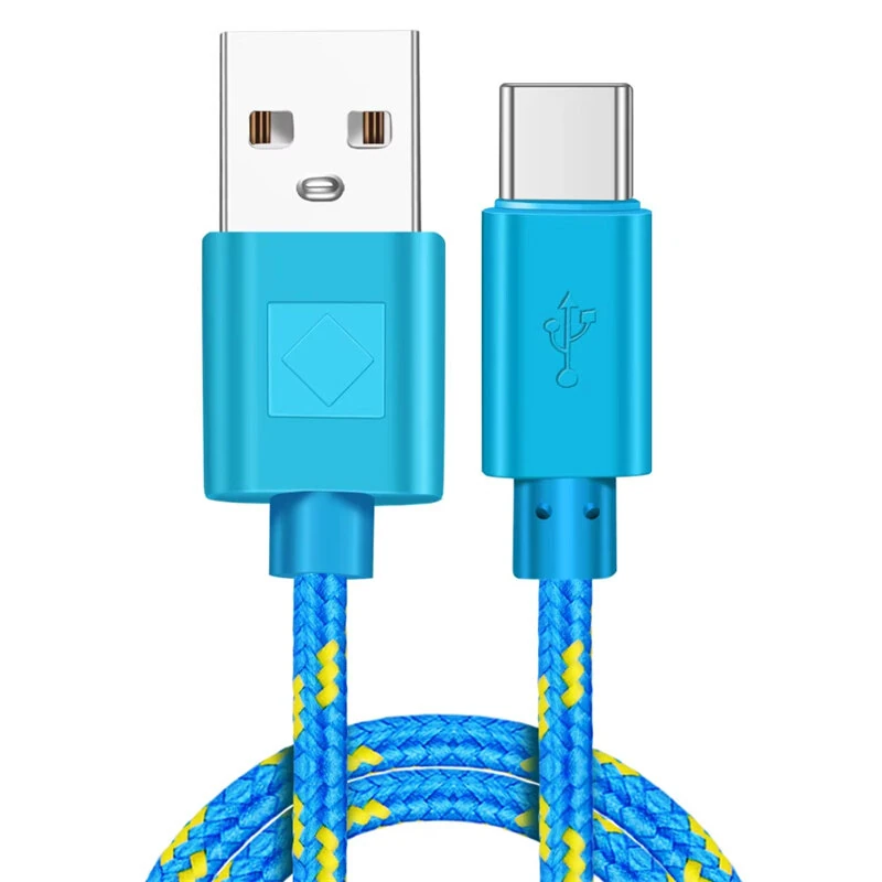 USB-A to Type-C Nylon Braided Data Cable Fast Charging Data Transmission Copper Core Line 1M/2M Long for iPhone 15 15 Plus for Huawei Nova Flip for Samsung Galaxy S24 for Xiaomi Civi 4Pro — view 2