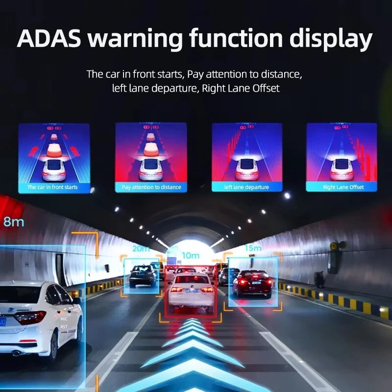USB Car DVR Dash Cam Android ADAS LDWS FCWS Voice Alarm Warning Wide Angle Video Loop Recording Floating Display G-Shock For DVD Android Player Navigation Unit Auto Audio — view 4