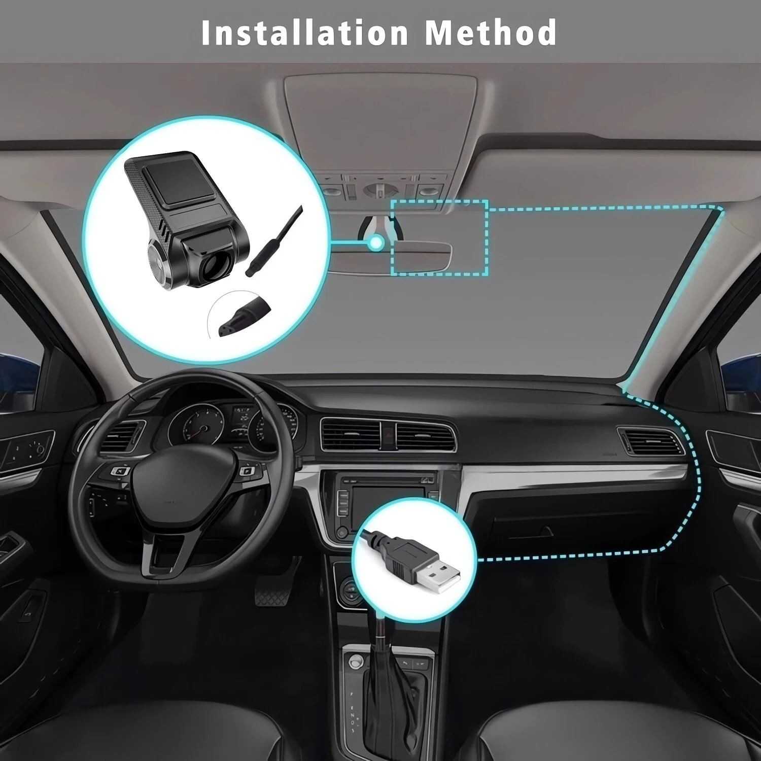 USB Car DVR Dash Cam Android ADAS LDWS FCWS Voice Alarm Warning Wide Angle Video Loop Recording Floating Display G-Shock For DVD Android Player Navigation Unit Auto Audio — view 6