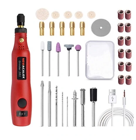 USB Charging 10W Grinding Machine Mini Wireless Variable Speed Rotary Tools Kit Engraver Pen for Milling Polishing — view 6