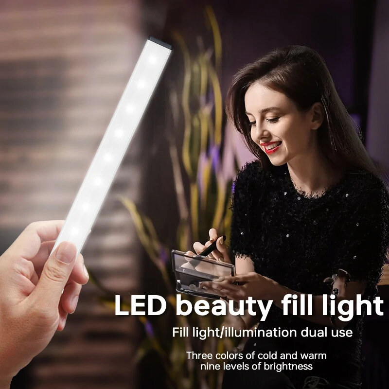 USB Charging 40cm LED Night Light 3 Color Adjustable 80LED 9 Levels Brightness Adjustment for Live Streaming Vlogging Makeup Photography — view 3