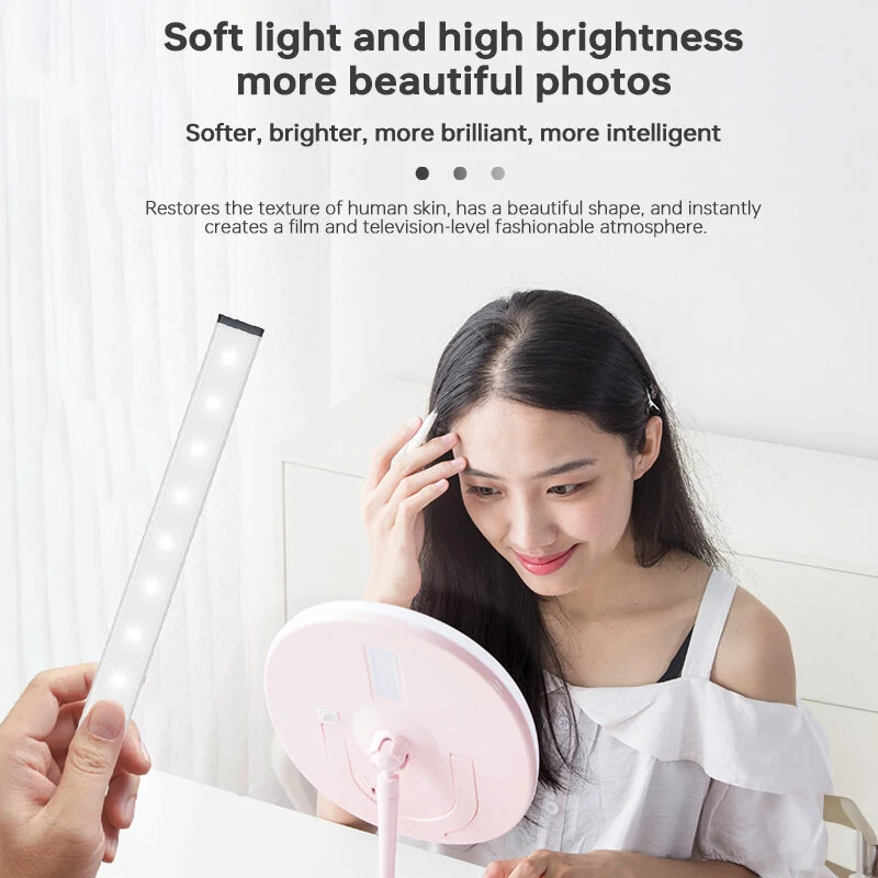 USB Charging 40cm LED Night Light 3 Color Adjustable 80LED 9 Levels Brightness Adjustment for Live Streaming Vlogging Makeup Photography — view 5