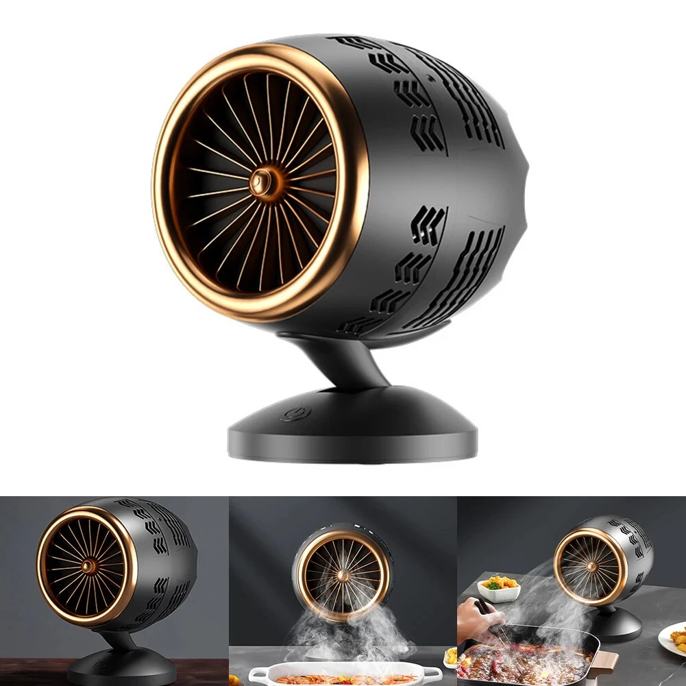 USB Household Small Desktop Range Hood Desktop Range Hood Height Angle Adjustment Portable Range Hood Kitchen Exhaust Fan for Indoor BBQ Hot Pot — image 1