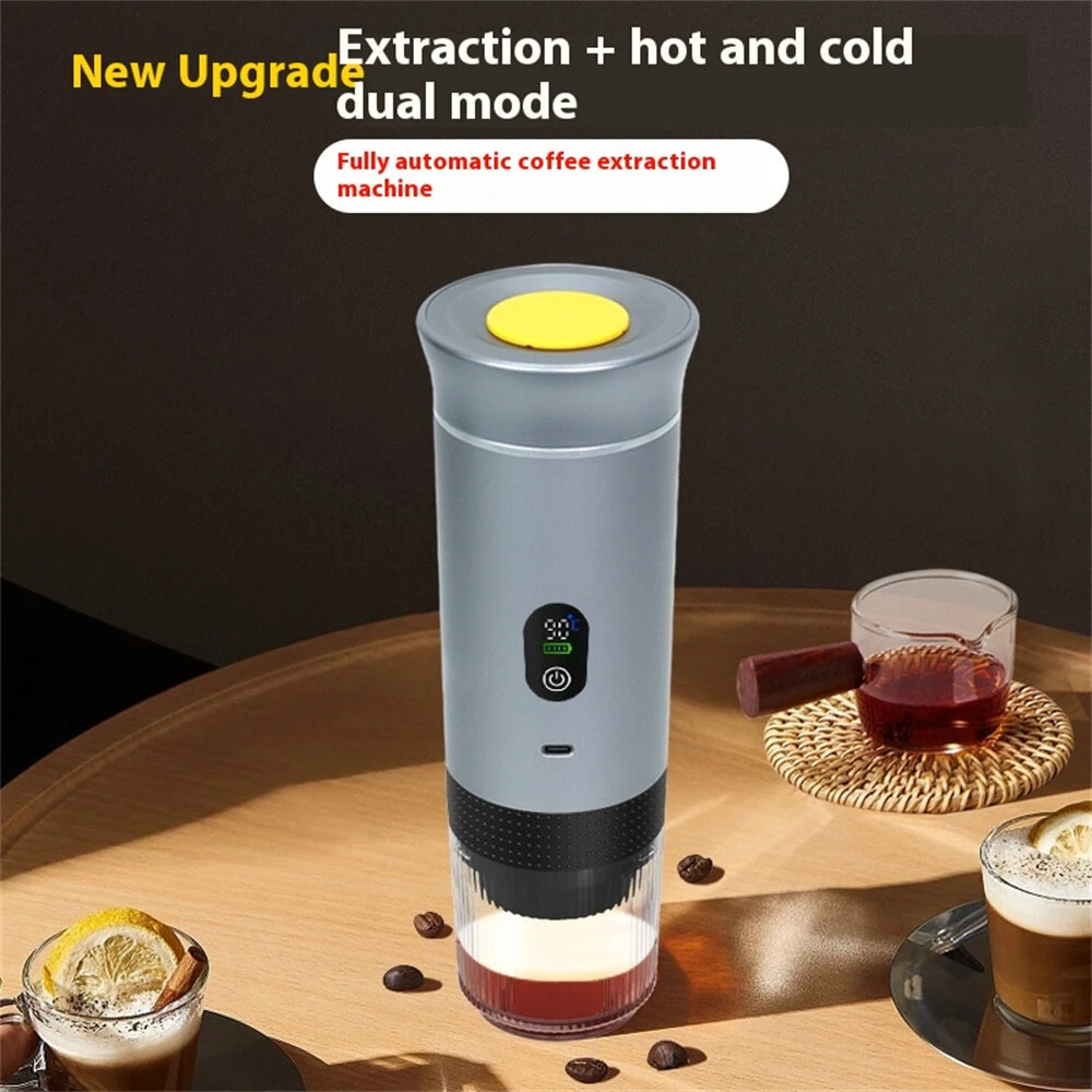 USB Intelligent Digital Display American Italian Capsule Extraction Coffee Machine Outdoor Portable Espresso Coffee Machine for Car Home Travel — view 9