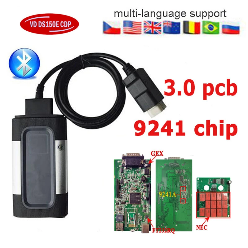 V3.0 AUTOCOM Professional OBD2 Diagnostic Tool VD DS150E 12V 24V Code Reader Scanner For Cars Trucks — view 2