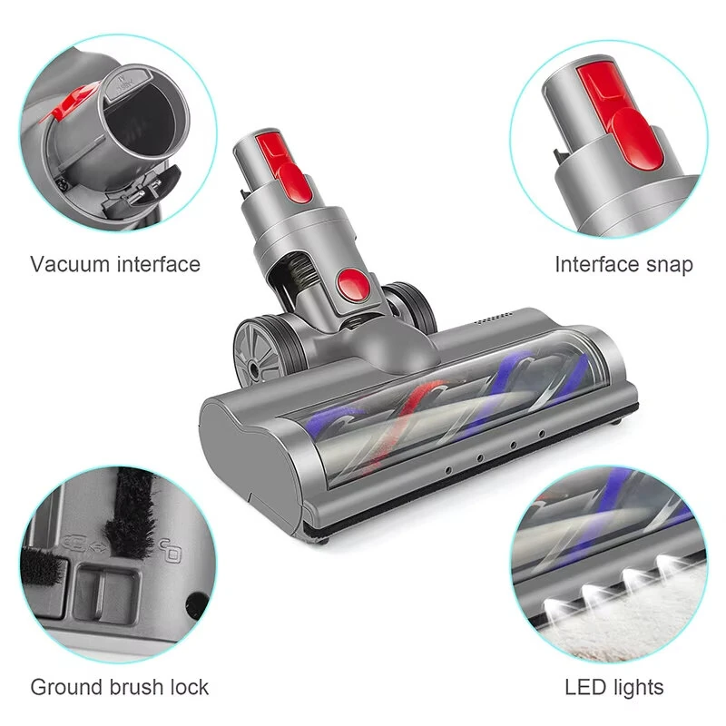 Vacuum Cleaner Brush, Floor Cleaning Tool, Electric Turbine, Replacement Parts for Dyson V7, V8, V10, V11 — view 7