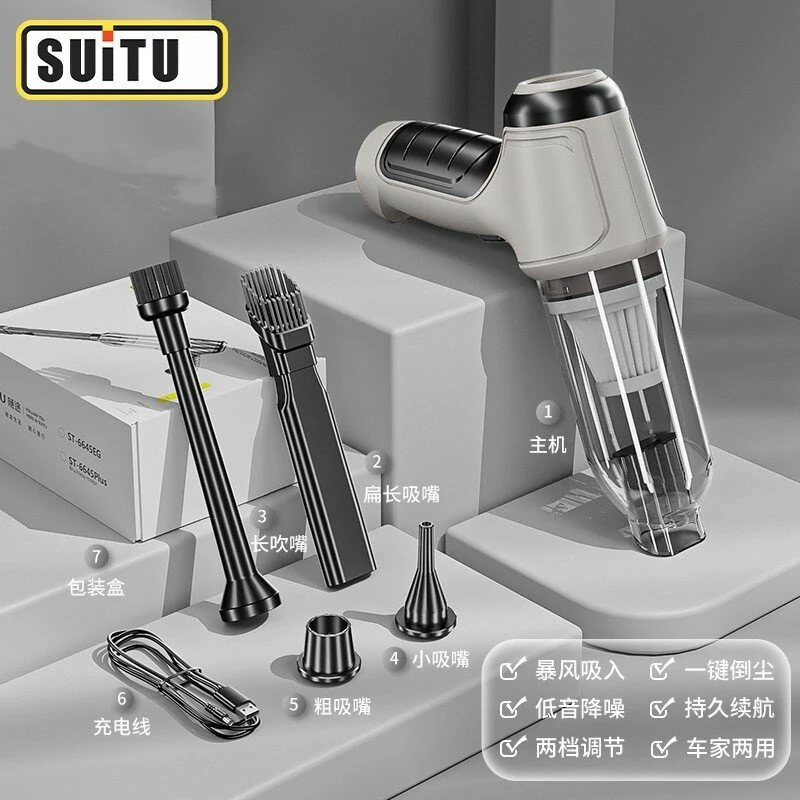 Vacuum Cleaner Car Handheld Dual-use High Power Portable Dust Blower Suction and Blowing Integrated Function — view 5