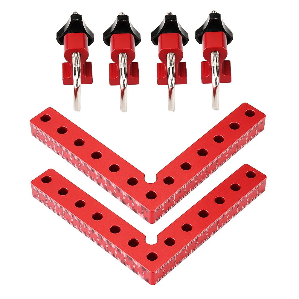 Veiko 2 Set Woodworking Precision Clamping Square L-Shaped Auxiliary Fixture Splicing Board Carpenter Square Ruler Woodworking Tool — view 2