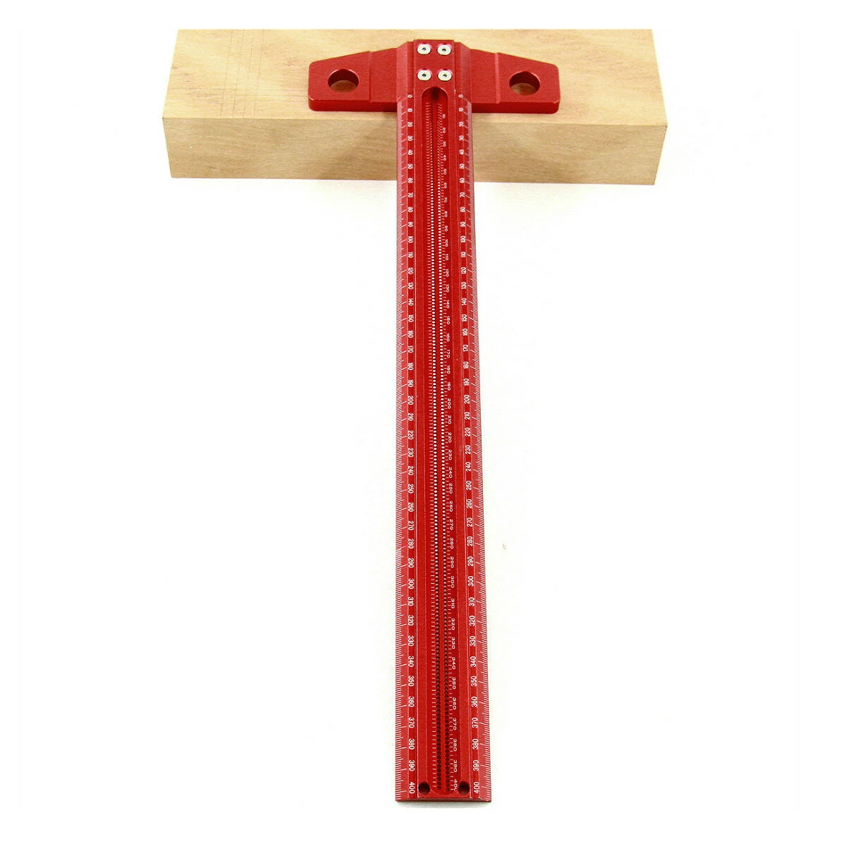 VEIKO 300/400/500/600mm Woodworking Line Scriber T-type Ruler 1mm Hole Crossed Ruler Aluminum Alloy Marking Gauge — view 10