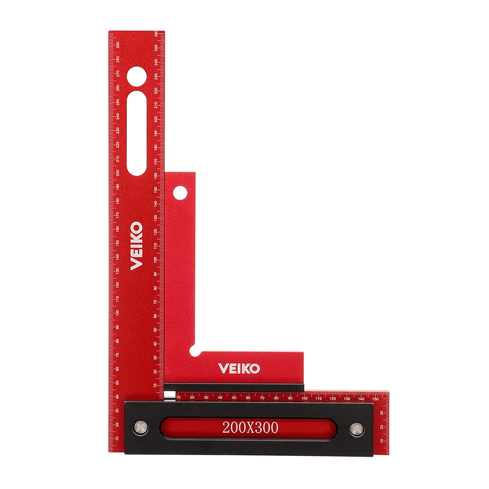 VEIKO Aluminum Alloy 150X100MM Square Ruler 90 Degree Right Angle Ruler With Solid Wide Base Check Tool Verticality Accurately — view 5