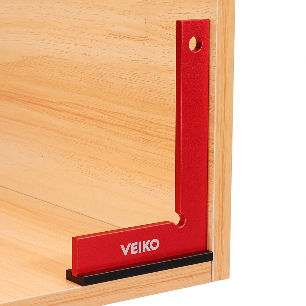 VEIKO Aluminum Alloy 150X100MM Square Ruler 90 Degree Right Angle Ruler With Solid Wide Base Check Tool Verticality Accurately — view 6
