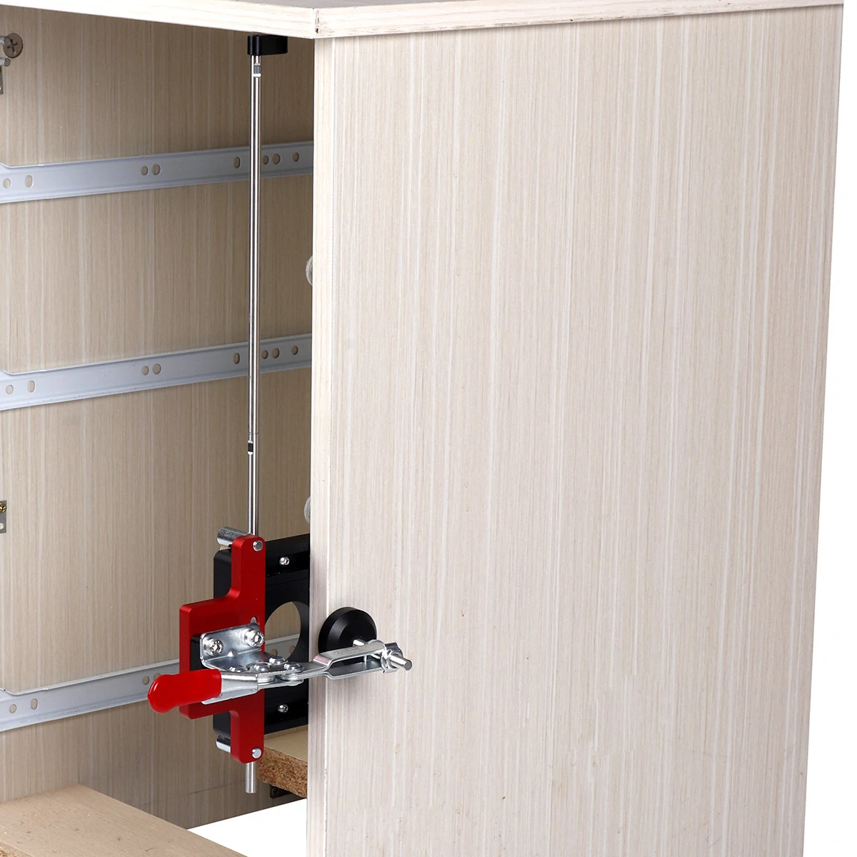 VEIKO Aluminum Alloy Drawer Slide Jig with Adjustable Clamp for Woodworking Cabinet Drawer Slide Install — view 10