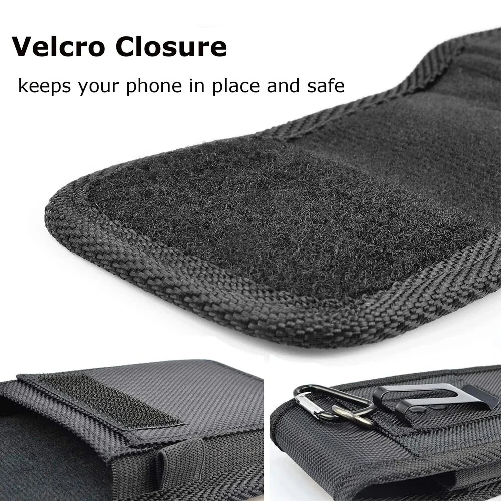Vertical 5-7.5 inch Phone Holster Case Waist Bag with Belt Clip Portable Nylon Pouch Cover L-XXXL — view 3