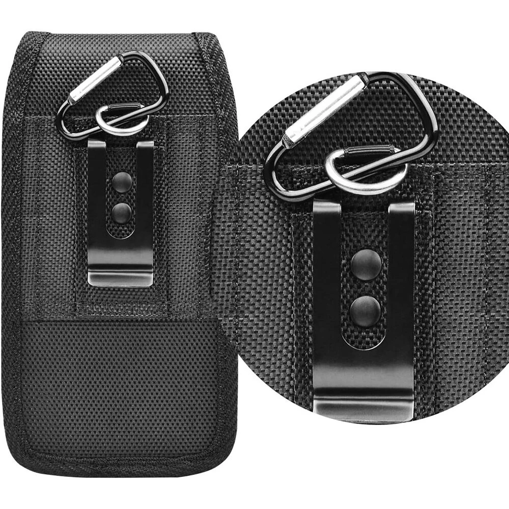 Vertical 5-7.5 inch Phone Holster Case Waist Bag with Belt Clip Portable Nylon Pouch Cover L-XXXL — view 5
