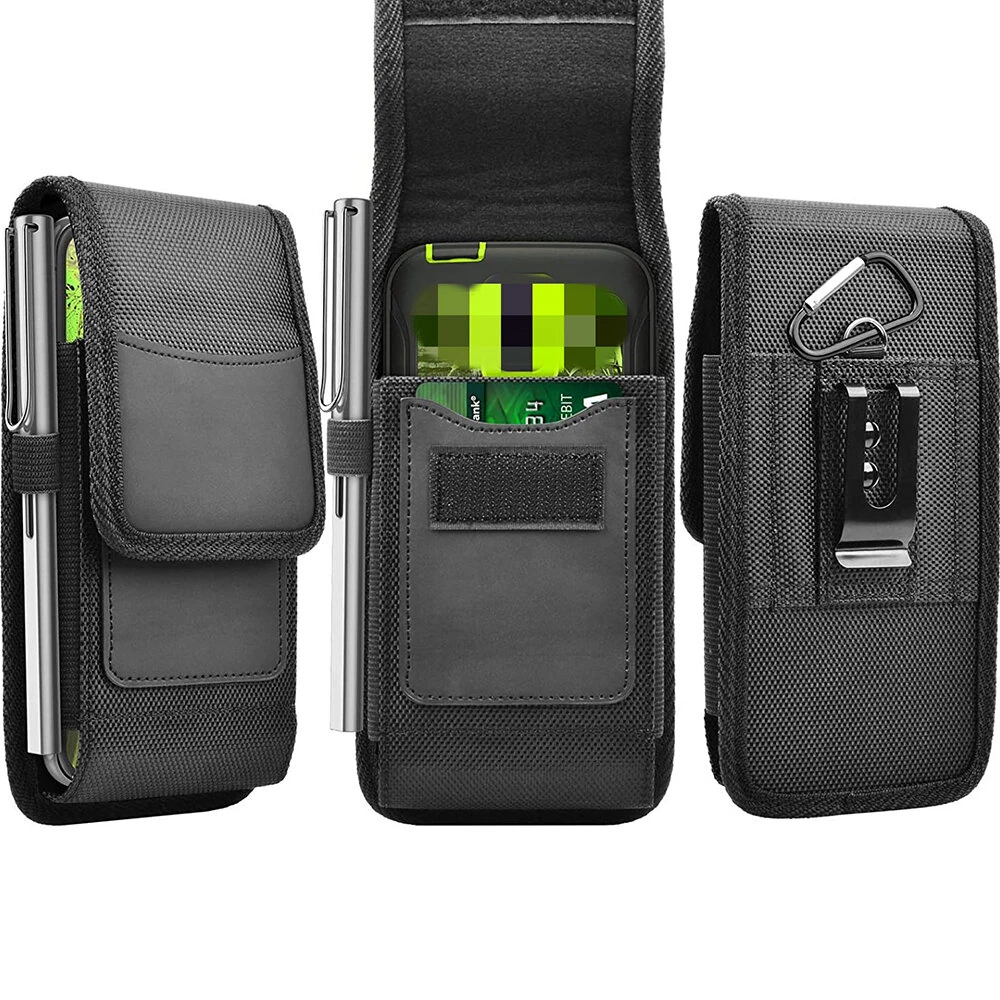 Vertical 5-7.5 inch Phone Holster Case Waist Bag with Belt Clip Portable Nylon Pouch Cover L-XXXL — view 7