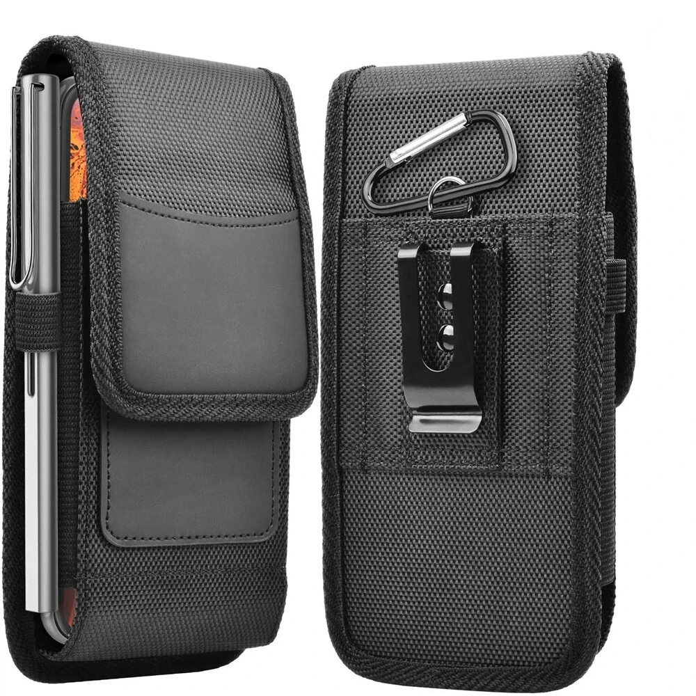 Vertical 5-7.5 inch Phone Holster Case Waist Bag with Belt Clip Portable Nylon Pouch Cover L-XXXL — view 9