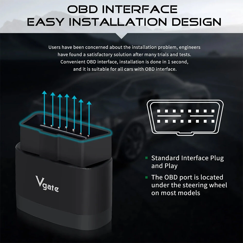 Vgate iCar Pro 2S ELM327 OBD-II Adapter Fast bluetooth V5.3 for Android/IOS/PC OBD2 Scanner Upgraded Version V2.3 Car Diagnostic Tool — view 7