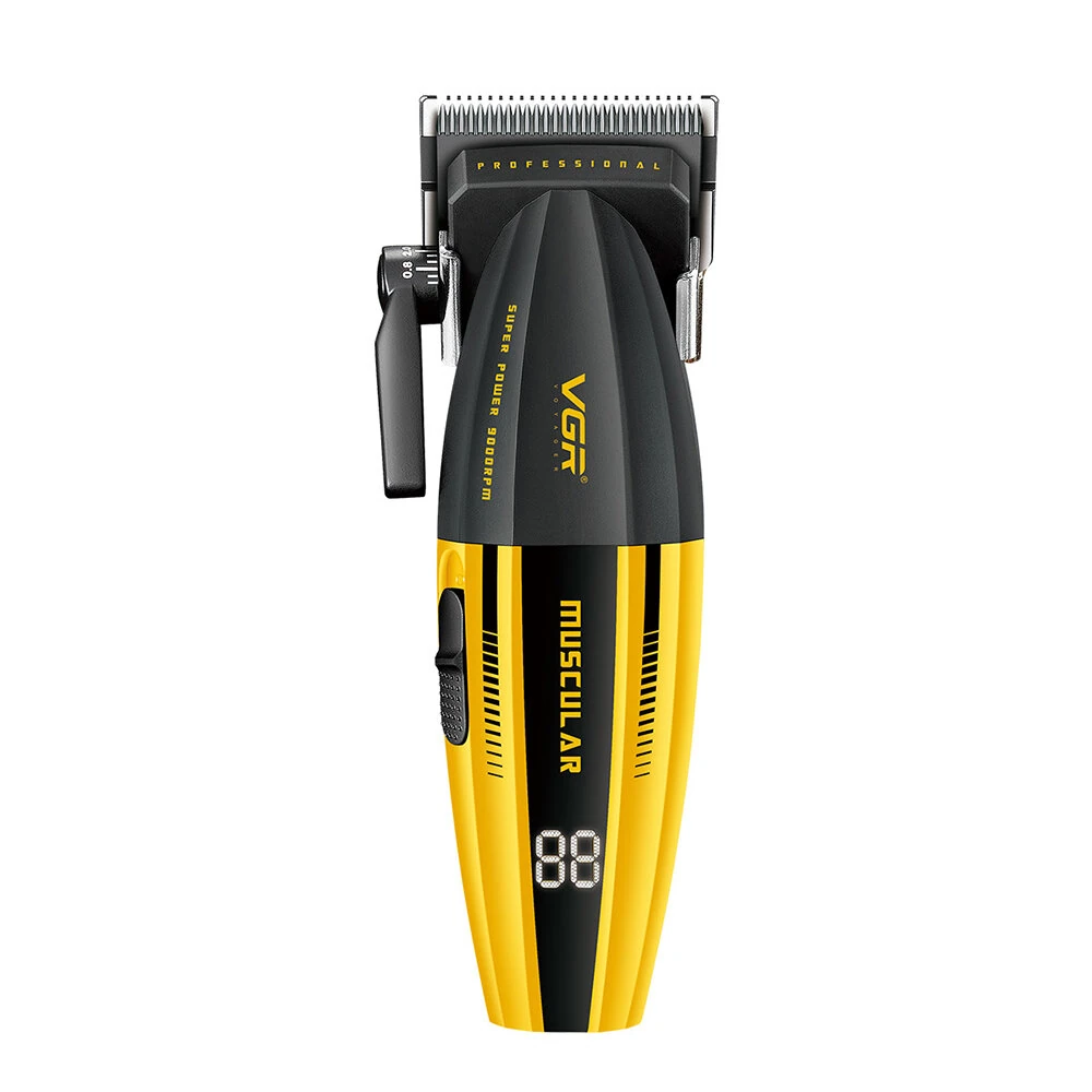 VGR V-285 9000RPM Professional Hair Clipper for Men LED Display DLC Blade Cordless Ceramic Blade Hair Trimmer Haircut Machine