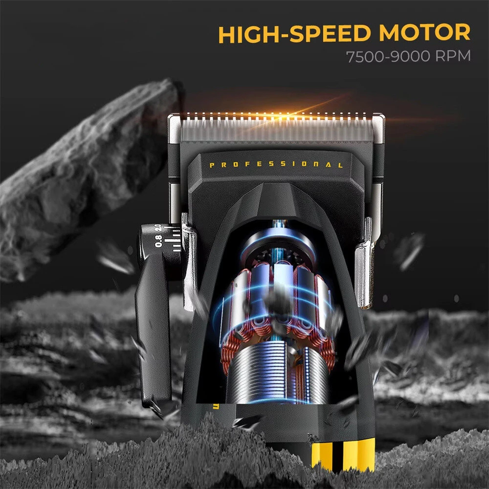 VGR V-285 9000RPM Professional Hair Clipper for Men LED Display DLC Blade Cordless Ceramic Blade Hair Trimmer Haircut Machine — view 3