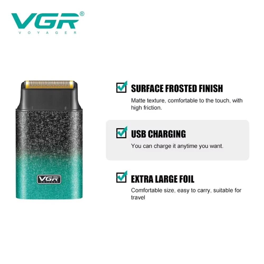 VGR V-326 Electric Foil Shaver IPX6 Waterproof 600mAh Rechargeable Portable Beard Trimmer for Home Travel — view 4