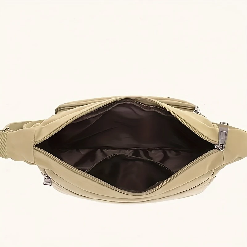 Vintage Canvas Crossbody Bag for Men Adjustable Strap Large Capacity Multi-Layer Zipper Messenger Bags for Outdoor Sports Travel — view 4