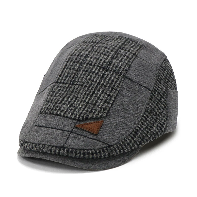 Vintage Patchwork Beret Men's Casual Comfortable Newsboy Cap Retro Fashion Flat Cap Peaked Cap for Men — view 5