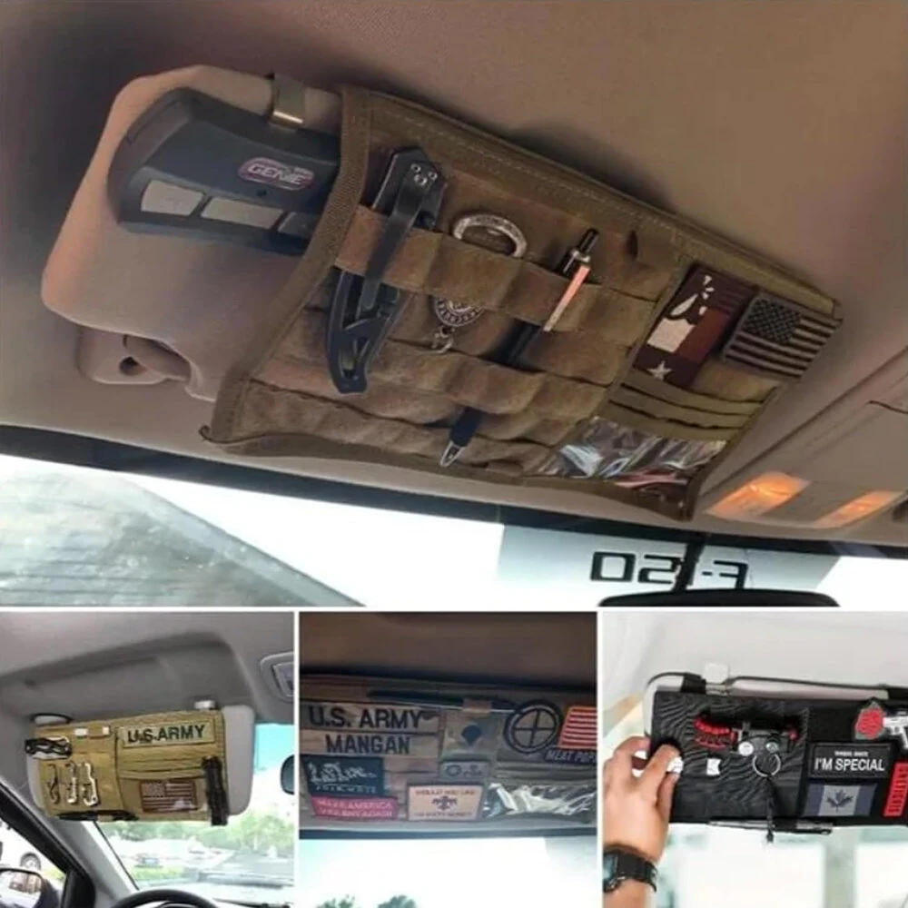 Visor Panel Storage Bag Tactical Sun Visor Holder Truck Large Molle Visor Panel Vehicle Car Visor Storage Bag Multi-Function Storage Bag — view 8