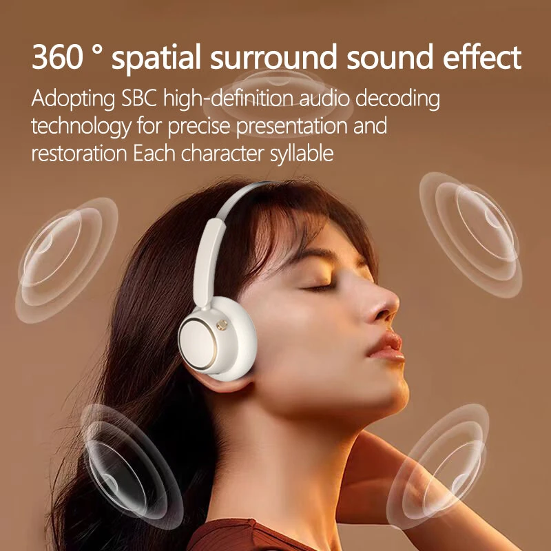 VJE11 Wireless Headset Portable bluetooth Headphone 40mm Dynamic Coil Unit Three-mode Breathable Earmuffs On-Ear Headphones — view 6