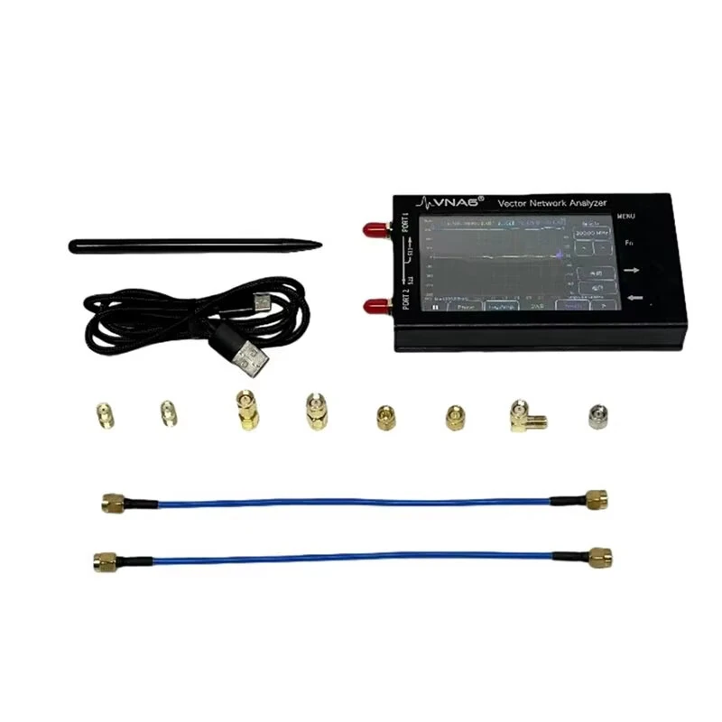 VNA6 Vector Network Analyzer 1MHz to 6GHz Portable Antenna Testing Device S11 S21 Measurement Touchscreen EMI Shielding Smith Chart SWR — view 3