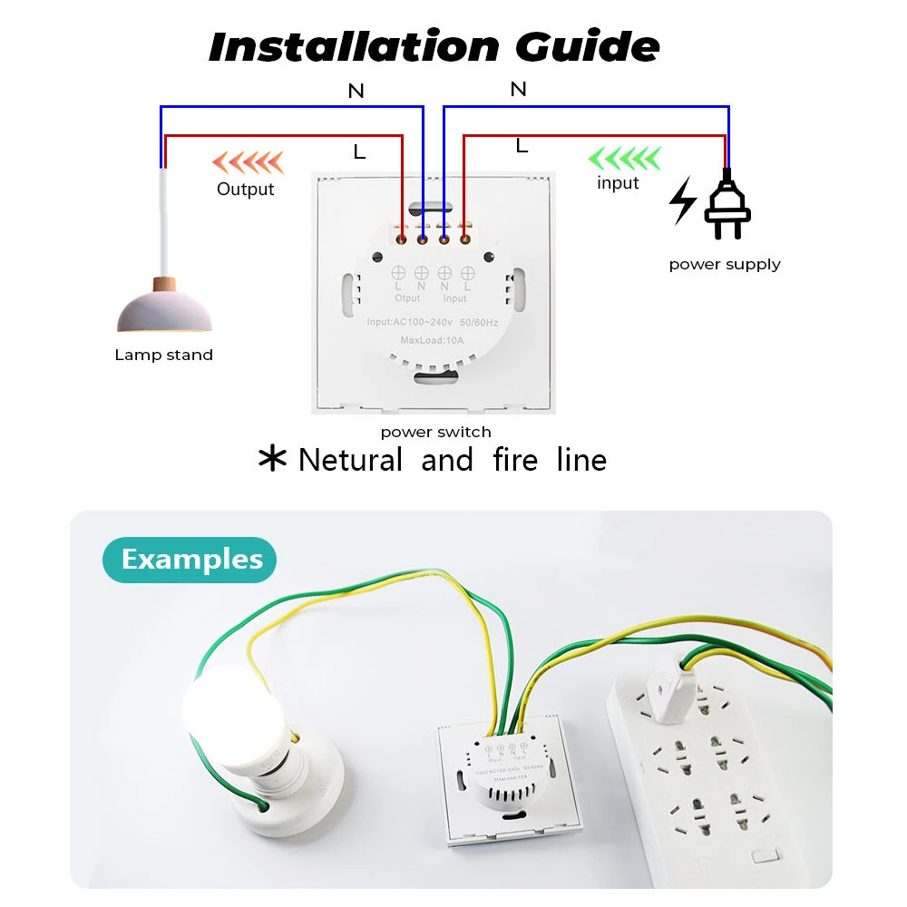 Wall-mounted Smart IR Light Switch Wave Infrared Sensor No Need Touch Tempered Glass Panel Switch Neutral Wire Needed — view 5