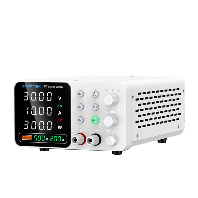 WAMPTEK Adjustable DC Power Supply TPS-C3010 150W 300W 320W 360W 0-160V Regulated Power Supply USB Fast Charge Overcurrent Protection Digital Display