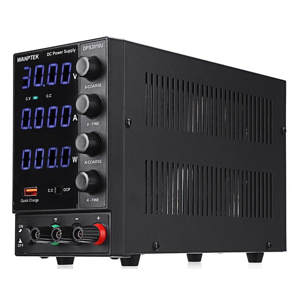 Wanptek DPS3010U 110V/220V 4 Digits Adjustable DC Power Supply 0-30V 0-10A 300W USB Fast Charging Laboratory Switching Power Supply — Wanptek