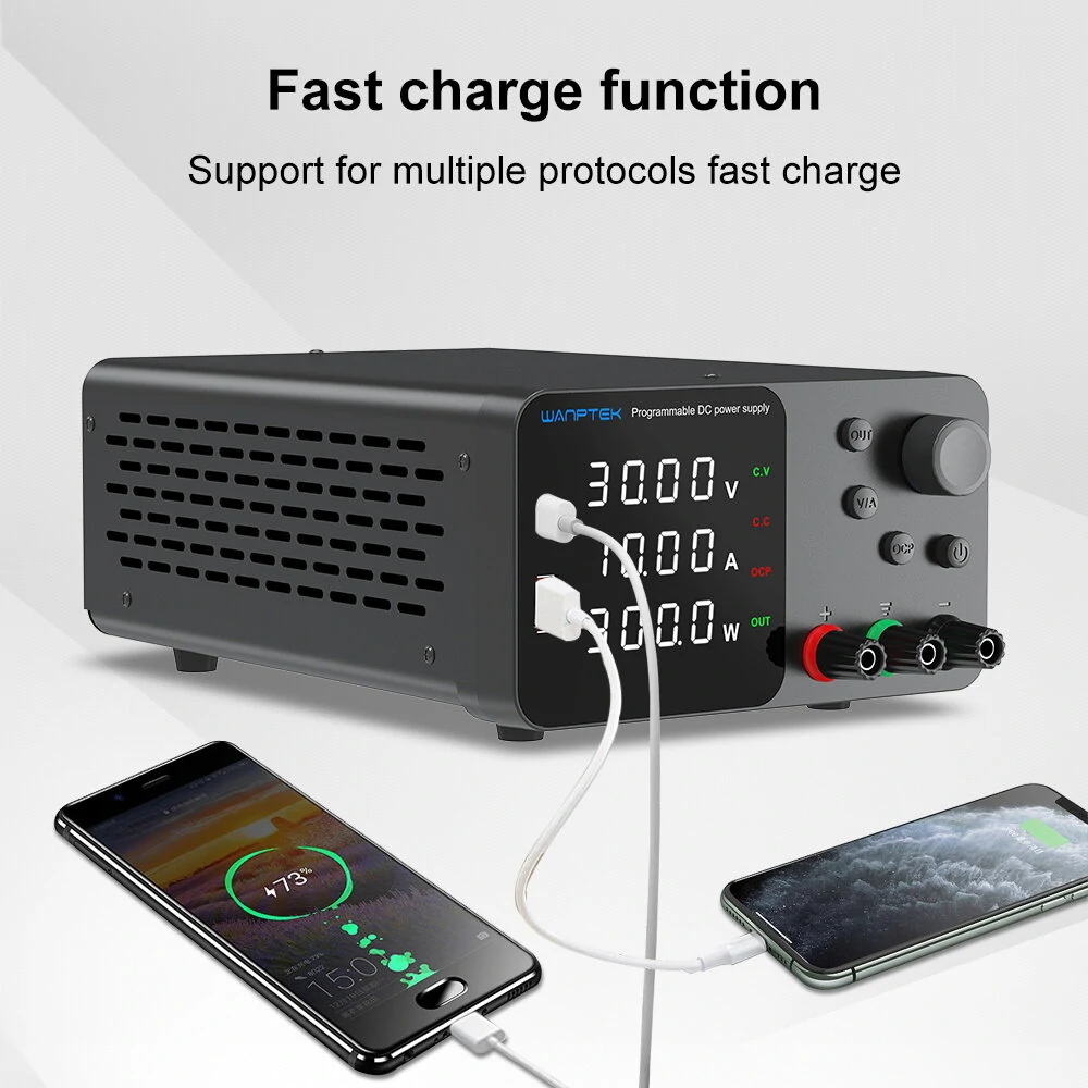 WANPTEK Lab Bench Power Supply 150W 300W 360W Laboratory Switching Power Supply Unit 30V 60V 120V 3A 5A 10A Adjustable Digital Source Voltage Stabilizer — view 3