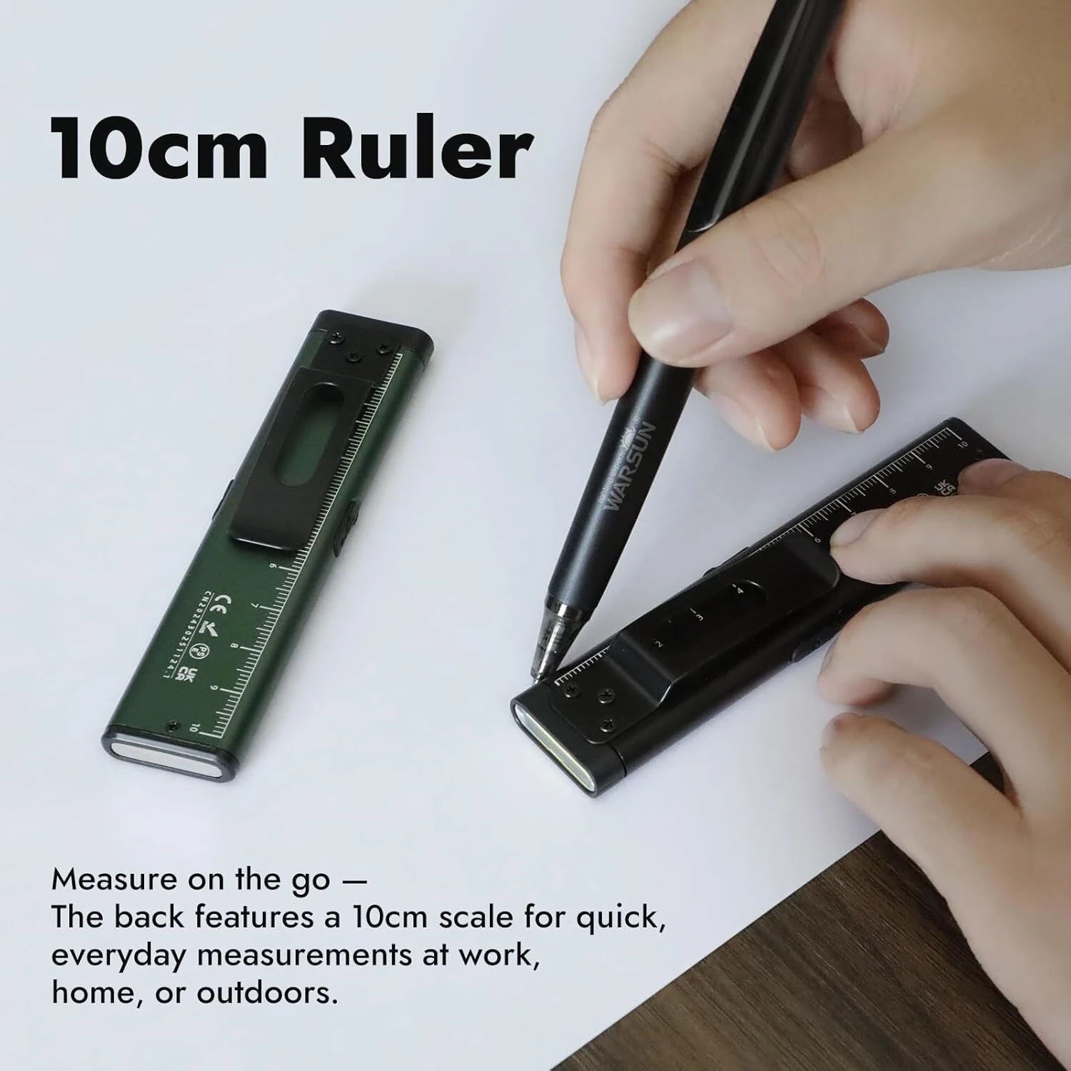 WARSUN T7 Pro 470LM Portable LED Flashlight With Ruler Outdoor Rechargeable Waterproof IP44 Magnetic Grip Multi-Function Work Light — view 11