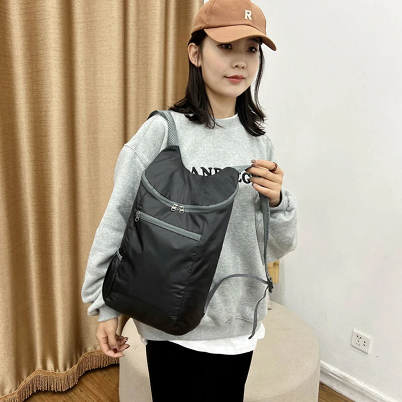 Waterproof Foldable Backpack Ultralight Outdoor Folding Bag Travel Daypack Bag Packable Sports Bag for Men Women — view 11