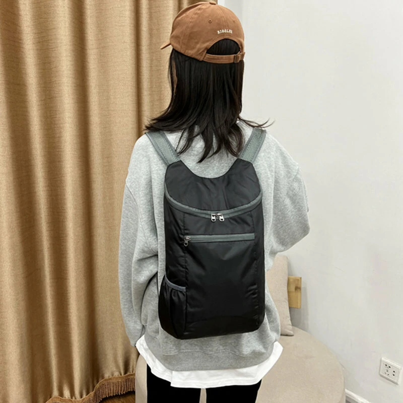 Waterproof Foldable Backpack Ultralight Outdoor Folding Bag Travel Daypack Bag Packable Sports Bag for Men Women — view 9