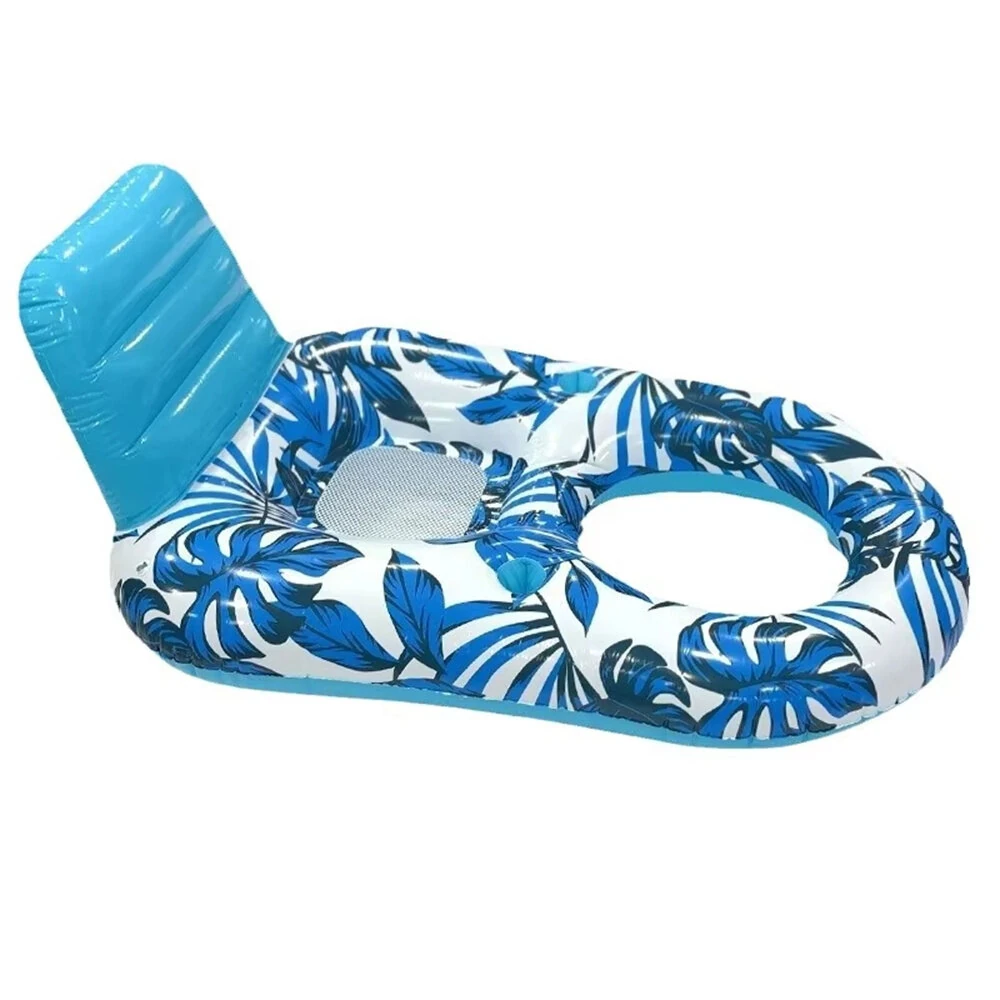 WaveRite 1pc Inflatable Floating Pool Lounge Chair Water Floaties for Swimming Pool Lake Lounge Float Swimming Beach Lounger Floating Seat With Backrest — view 9