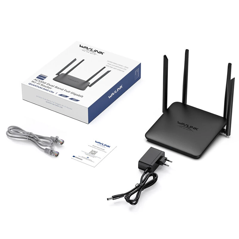 WAVLINK AC1200 Dual Band WiFi Router with 4x5dBi Antennas Gigabit Ports 1200M High Speed for Home Gaming — view 6