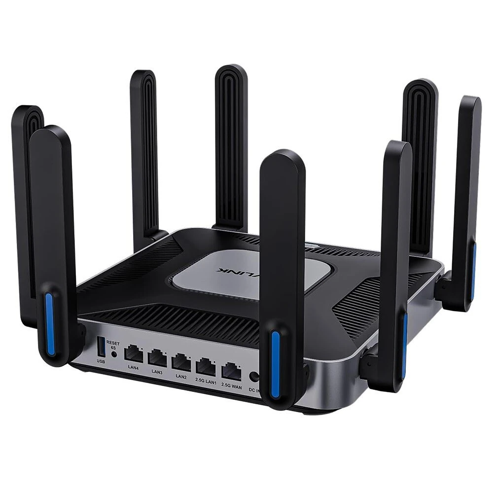 WAVLINK AX6000 WiFi 6 Gigabit Router Dual-Band Mesh Router 2.5G WAN Port 8x5dBi High Gain Antennas 5950Mbps Support USB 3.0 VPN Gaming Home Office