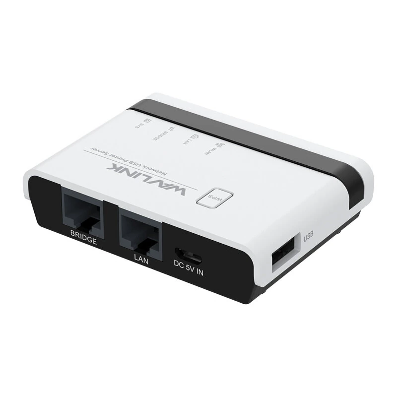 Wavlink USB2.0 Wireless Printer Server with 10/100Mbps LAN/Bridge WiFi Support Wired/Wireless/Standalone Modes for Windows/Mac — view 4