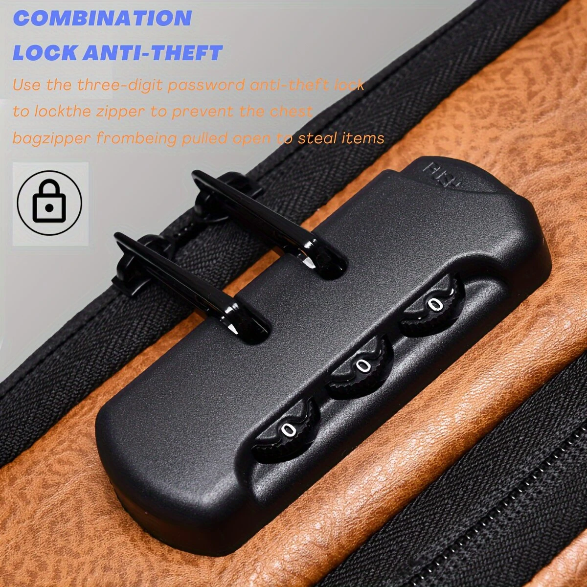 WEIXIER Man Bag Single Shoulder Bag Waterproof Anti-scratching Shoulder Bag Multi-function Sports Slanting Chest Backpack USB Charging Port Anti-theft Chest Bag — view 5