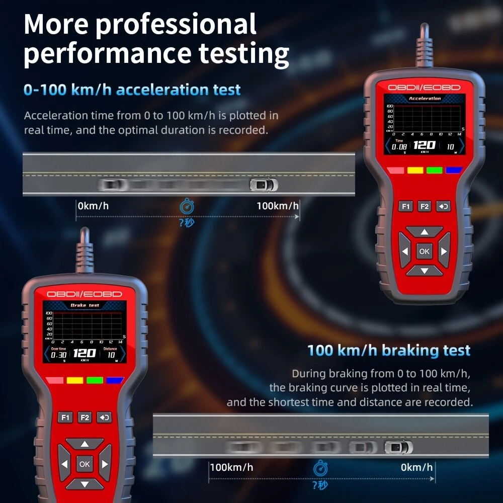 Weiying K2 OBD2 Scanner Engine Code Reader OBDII EOBD Color LCD 12 Languages Battery Voltage Test Car Diagnostic Tool — view 8
