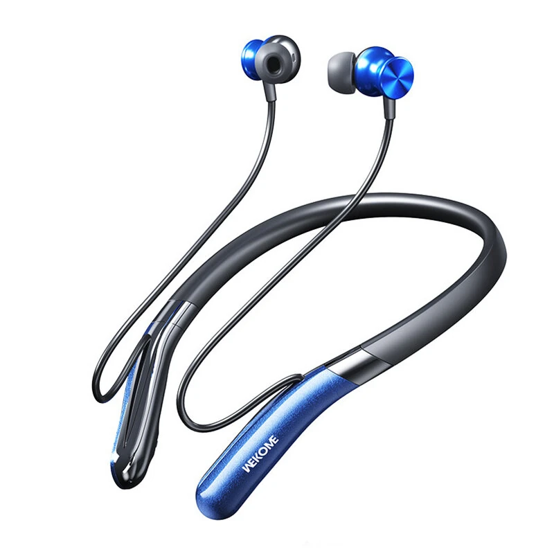 Wekome WG-02 Neckband Headset Wireless bluetooth Earphone 12mm Unit Deep Bass 35H Playback Hall Switch Flexible Silicone Touch Control Ergonomics Sports Headphones — view 2