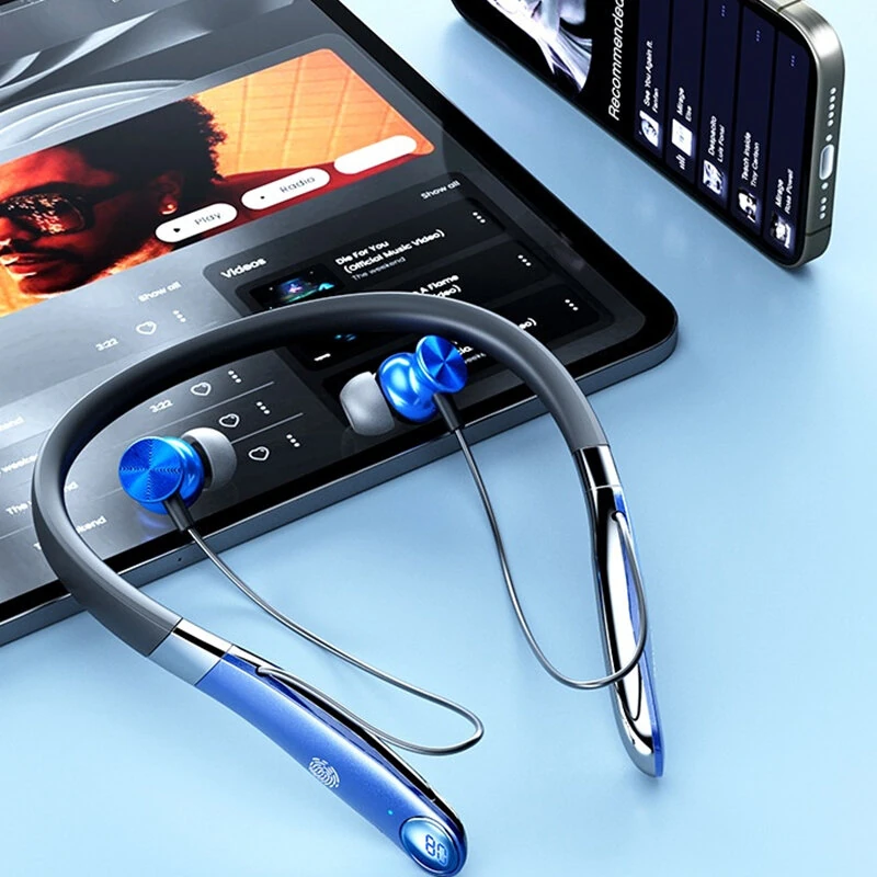 Wekome WG-02 Neckband Headset Wireless bluetooth Earphone 12mm Unit Deep Bass 35H Playback Hall Switch Flexible Silicone Touch Control Ergonomics Sports Headphones — view 7