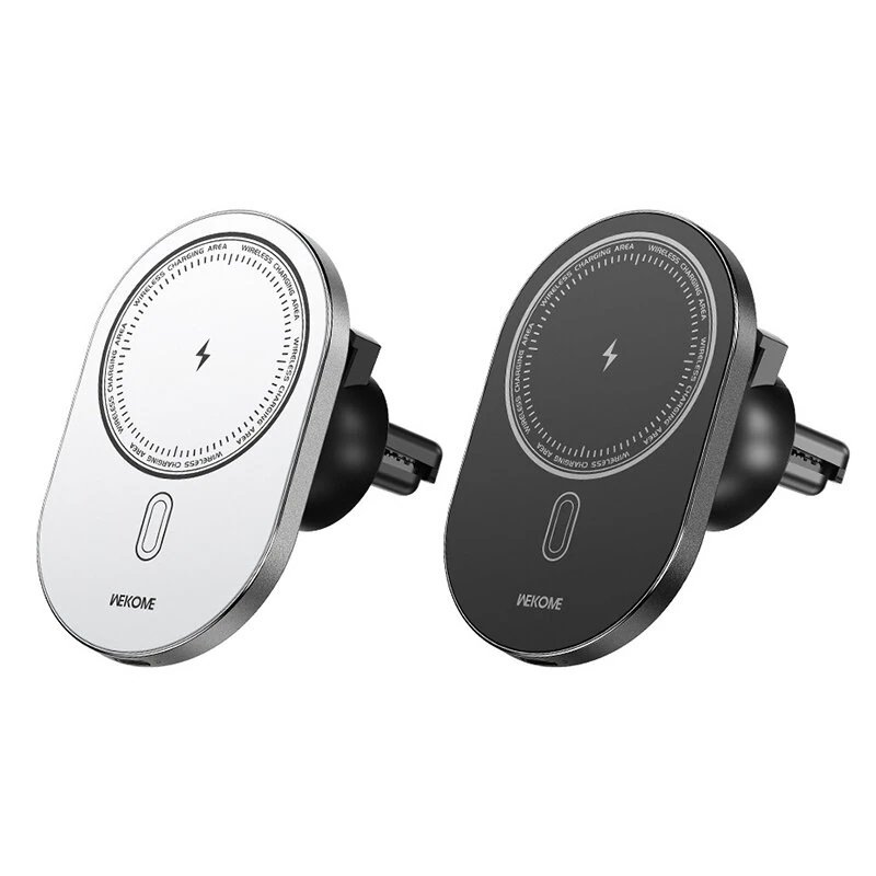 WEKOME WP-U207 15W Magnetic Wireless Charger Car Phone Holder Car Air Vent Fast Wireless Charging Bracket Stand for Smart Phones for iPhone 16 16 Pro 15 14 13 for Xiaomi 15pro for Samsung Galaxy Z Flip6 — WEKOME