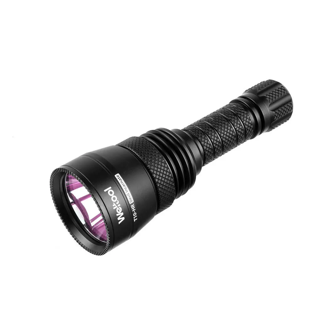 Weltool T10-HR Red X-LED 342Lumens 450M 3Modes USB Rechargeable IP67 LED Flashli — Weltool