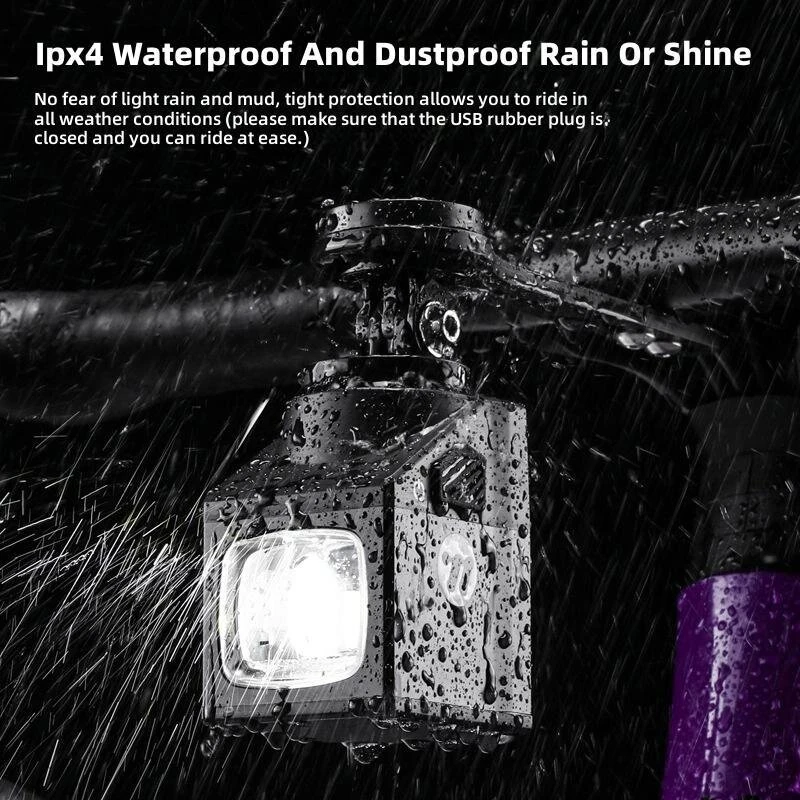WEST BIKING 1600LM Wireless Remote Control Bicycle Headlights Type-C Charging IPX4 Waterproof Anti-glare Bike Front Light for MTB — view 8